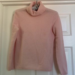 Light Pink Cashmere Turtleneck Sweater